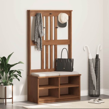 vidaXL Δέντρο χωλ "SANDENS" 87x40x159,5cm Πεύκο μασίφ ξύλο