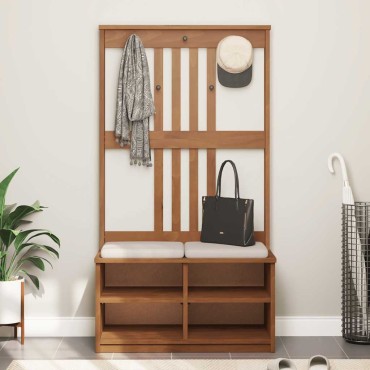 vidaXL Δέντρο χωλ "SANDENS" 87x40x159,5cm Πεύκο μασίφ ξύλο