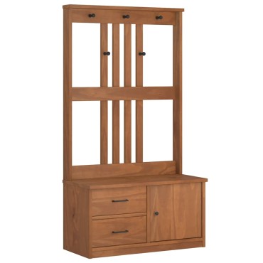 vidaXL Δέντρο χωλ "SANDENS" 87x40x159,5cm Πεύκο μασίφ ξύλο