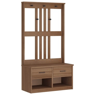 vidaXL Δέντρο χωλ "SANDENS" 87x40x159,5cm Πεύκο μασίφ ξύλο