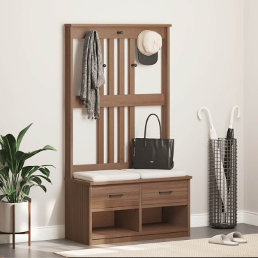vidaXL Δέντρο χωλ "SANDENS" 87x40x159,5cm Πεύκο μασίφ ξύλο