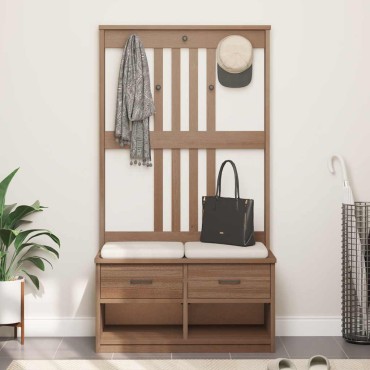 vidaXL Δέντρο χωλ "SANDENS" 87x40x159,5cm Πεύκο μασίφ ξύλο