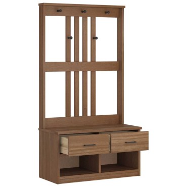 vidaXL Δέντρο χωλ "SANDENS" 87x40x159,5cm Πεύκο μασίφ ξύλο