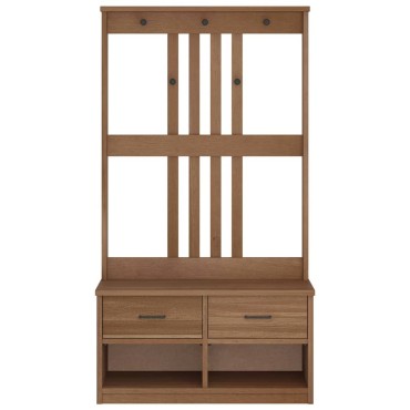 vidaXL Δέντρο χωλ "SANDENS" 87x40x159,5cm Πεύκο μασίφ ξύλο