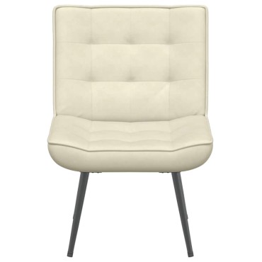 vidaXL Καρέκλα χαλάρωσης Κρέμα 64x74x84cm Βελούδο 1 τεμ.