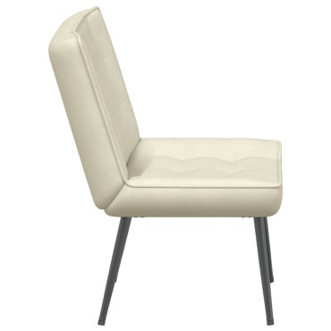 vidaXL Καρέκλα χαλάρωσης Κρέμα 64x74x84cm Βελούδο 1 τεμ.