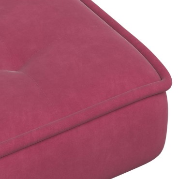 vidaXL Πολυθρόνα Relax Μπορντό Βελούδινη με Σκαμπό 64x74x84 cm 1 τεμ.