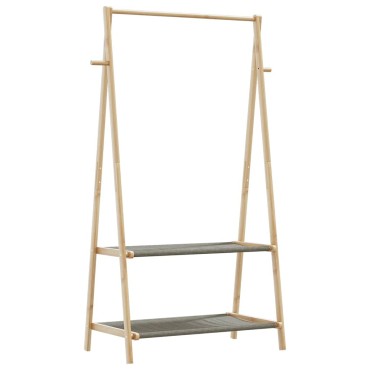 vidaXL Κρεμάστρα Ρούχων με Ράφια 96x45,5x150,5 εκ. Μπαμπού