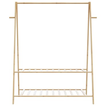vidaXL Κρεμάστρα Ρούχων με Ράφια 132x45,5x150,5 εκ. Μπαμπού