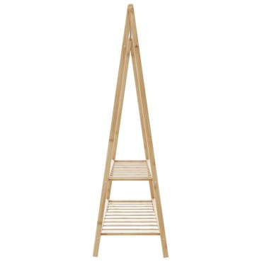 vidaXL Κρεμάστρα Ρούχων με Ράφια 132x45,5x150,5 εκ. Μπαμπού