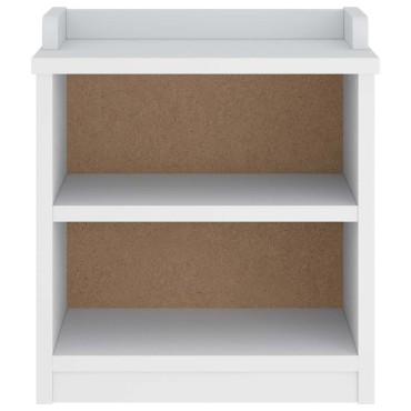 vidaXL Πάγκος διαδρόμου "SANDNES" Λευκό 45x40x50cm Πεύκο μασίφ ξύλο 1 τεμ.