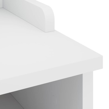 vidaXL Πάγκος διαδρόμου "SANDNES" Λευκό 45x40x50cm Πεύκο μασίφ ξύλο 1 τεμ.