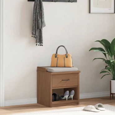 vidaXL Πάγκος διαδρόμου "SANDNES" 45x40x50cmΠεύκο μασίφ ξύλο 1 τεμ.