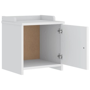 vidaXL Πάγκος διαδρόμου "SANDNES" Λευκό 45x40x50cm Πεύκο μασίφ ξύλο 1 τεμ.