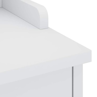 vidaXL Πάγκος διαδρόμου "SANDNES" Λευκό 87x40x50cm Πεύκο μασίφ ξύλο 1 τεμ.