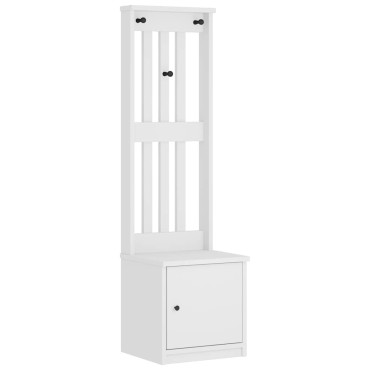 vidaXL Δέντρο χωλ SANDENS Λευκό 45x40x159,5cm Πεύκο μασίφ ξύλο