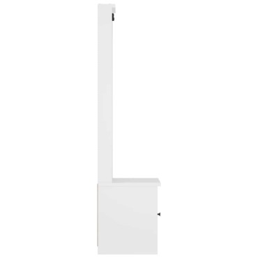 vidaXL Δέντρο χωλ SANDENS Λευκό 45x40x159,5cm Πεύκο μασίφ ξύλο