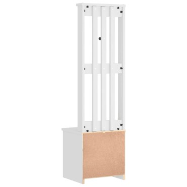 vidaXL Δέντρο χωλ SANDENS Λευκό 45x40x159,5cm Πεύκο μασίφ ξύλο