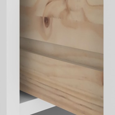 vidaXL Δέντρο χωλ SANDENS Λευκό 87x40x159,5cm Πεύκο μασίφ ξύλο