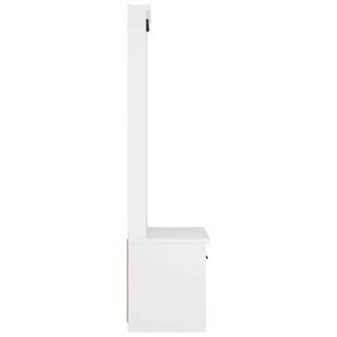 vidaXL Δέντρο χωλ SANDENS Λευκό 87x40x159,5cm Πεύκο μασίφ ξύλο