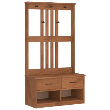 vidaXL Δέντρο χωλ "SANDENS" 87x40x159,5cm Πεύκο μασίφ ξύλο