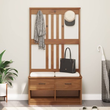 vidaXL Δέντρο χωλ "SANDENS" 87x40x159,5cm Πεύκο μασίφ ξύλο