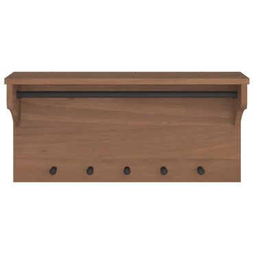 vidaXL Επίτοιχη κρεμάστρα παλτών SANDNES 87x30x42 εκ. Πεύκο μασίφ ξύλο