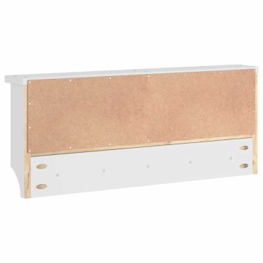 vidaXL Επίτοιχη κρεμάστρα παλτών SANDNES Λευκό 87x12x35 εκ. Πεύκο ξύλο