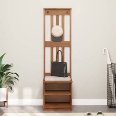 vidaXL Δέντρο χωλ "SANDENS" 45x40x159,5cmΠεύκο μασίφ ξύλο
