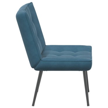 vidaXL Καρέκλα χαλάρωσης μπλε 64x74x84cm Βελούδο 1 τεμ.