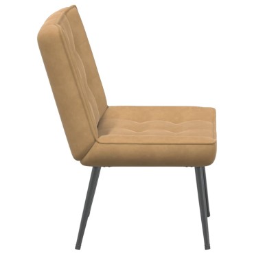 vidaXL Καρέκλα χαλάρωσης καφέ 64x74x84cm Βελούδο 1 τεμ.