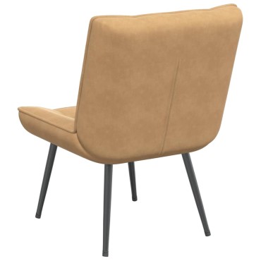vidaXL Καρέκλα χαλάρωσης καφέ 64x74x84cm Βελούδο 1 τεμ.