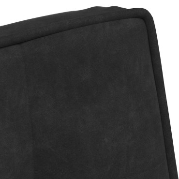 vidaXL Πολυθρόνα Relax Μαύρη Βελούδινη με Σκαμπό 64x74x84 cm 1 τεμ.