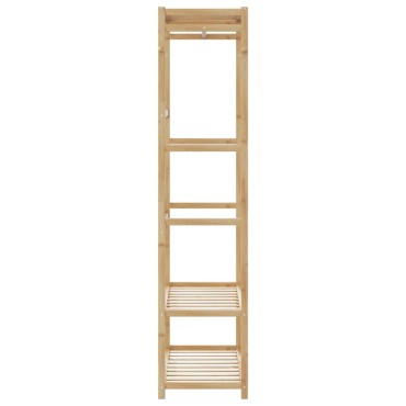 vidaXL Κρεμάστρα Ρούχων με Ράφια 80x40x175 εκ. Μπαμπού