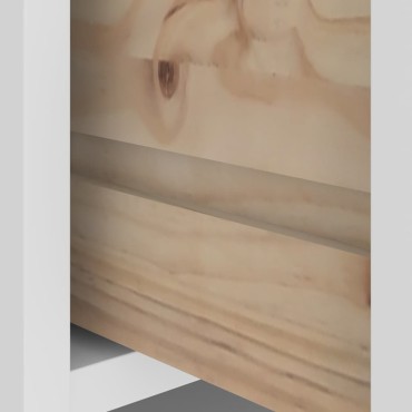 vidaXL Δέντρο χωλ SANDENS Λευκό 45x40x159,5cm Πεύκο μασίφ ξύλο