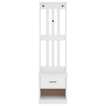 vidaXL Δέντρο χωλ SANDENS Λευκό 45x40x159,5cm Πεύκο μασίφ ξύλο