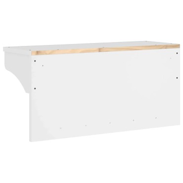 vidaXL Επίτοιχη κρεμάστρα παλτών SANDNES Λευκό 87x30x42 εκ. Πεύκο ξύλο