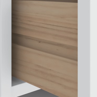 vidaXL Πάγκος διαδρόμου "SANDNES" Λευκό 87x40x50cm Πεύκο μασίφ ξύλο 1 τεμ.