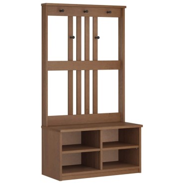 vidaXL Δέντρο χωλ "SANDENS" 87x40x159,5cm Πεύκο μασίφ ξύλο