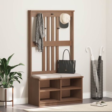 vidaXL Δέντρο χωλ "SANDENS" 87x40x159,5cm Πεύκο μασίφ ξύλο
