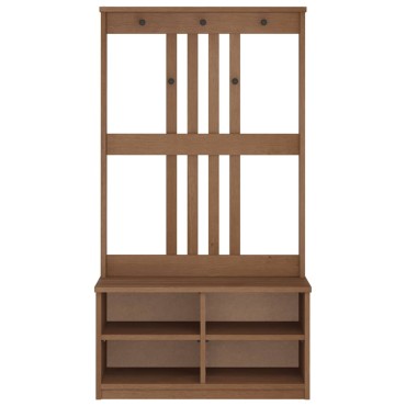 vidaXL Δέντρο χωλ "SANDENS" 87x40x159,5cm Πεύκο μασίφ ξύλο