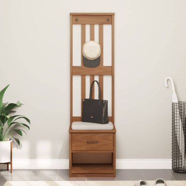 vidaXL Δέντρο χωλ "SANDENS" 45x40x159,5cmΠεύκο μασίφ ξύλο