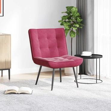 vidaXL Καρέκλα χαλάρωσης Wine Red 64x74x84cm Velvet 1 τεμ.