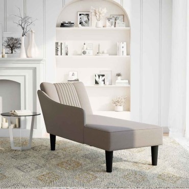 vidaXL Σαλόνι πολυθρόνας με δεξί μπράτσο Ύφασμα Taupe 110x54cm
