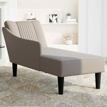 vidaXL Σαλόνι πολυθρόνας με δεξί μπράτσο Ύφασμα Taupe 110x54cm