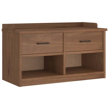 vidaXL Πάγκος διαδρόμου "SANDNES" 87x40x50cm Πεύκο μασίφ ξύλο 1 τεμ.