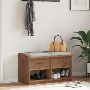 vidaXL Πάγκος διαδρόμου "SANDNES" 87x40x50cm Πεύκο μασίφ ξύλο 1 τεμ.