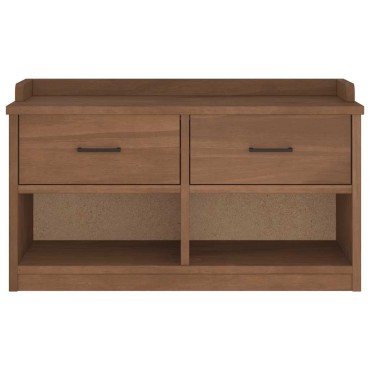 vidaXL Πάγκος διαδρόμου "SANDNES" 87x40x50cm Πεύκο μασίφ ξύλο 1 τεμ.