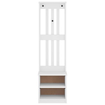 vidaXL Δέντρο χωλ SANDENS Λευκό 45x40x159,5cm Πεύκο μασίφ ξύλο