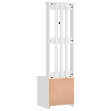 vidaXL Δέντρο χωλ SANDENS Λευκό 45x40x159,5cm Πεύκο μασίφ ξύλο